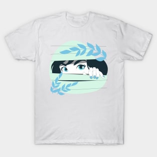 cute girl looking throw you T-Shirt